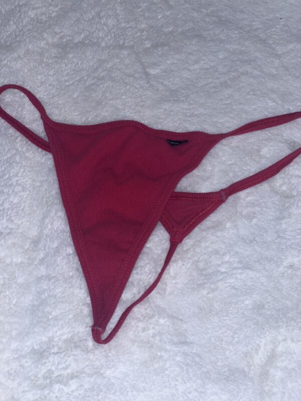 Well worn red thong (3 years old)